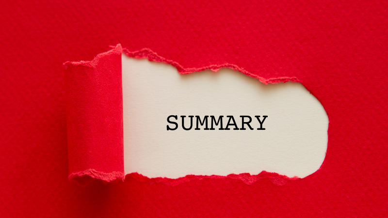 SUMMARY 紙が破れている