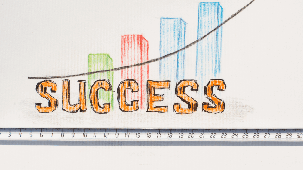 successの文字と棒グラフ