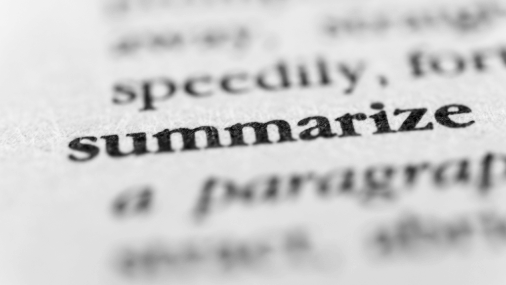 summarizeの文字