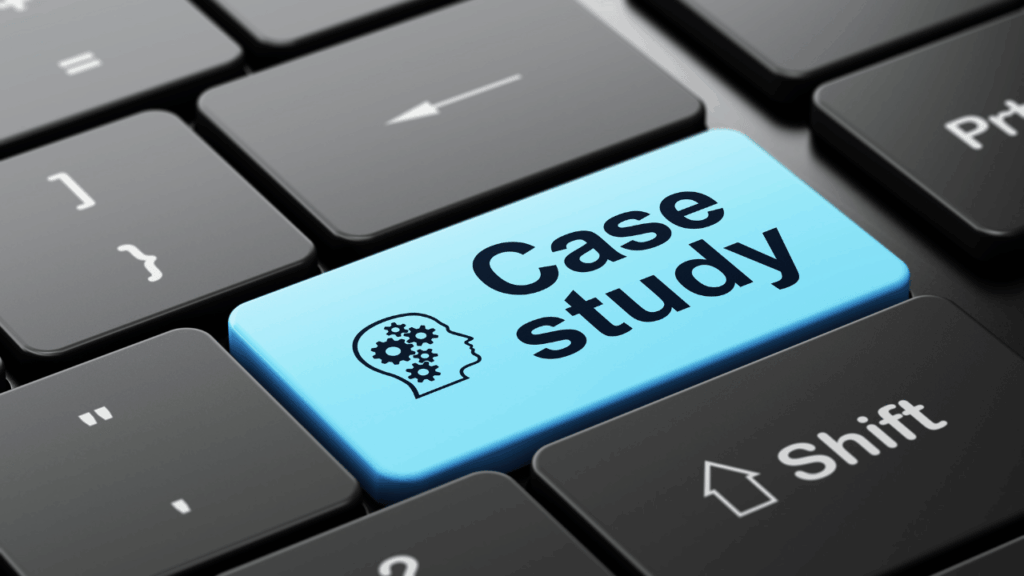 case studyと書かれたボタン