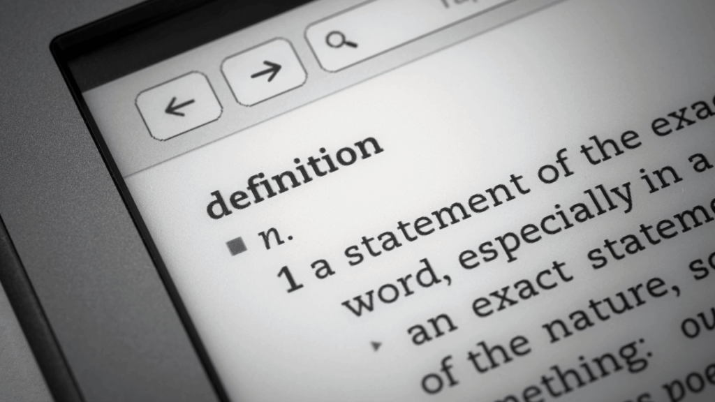 definitionの文字