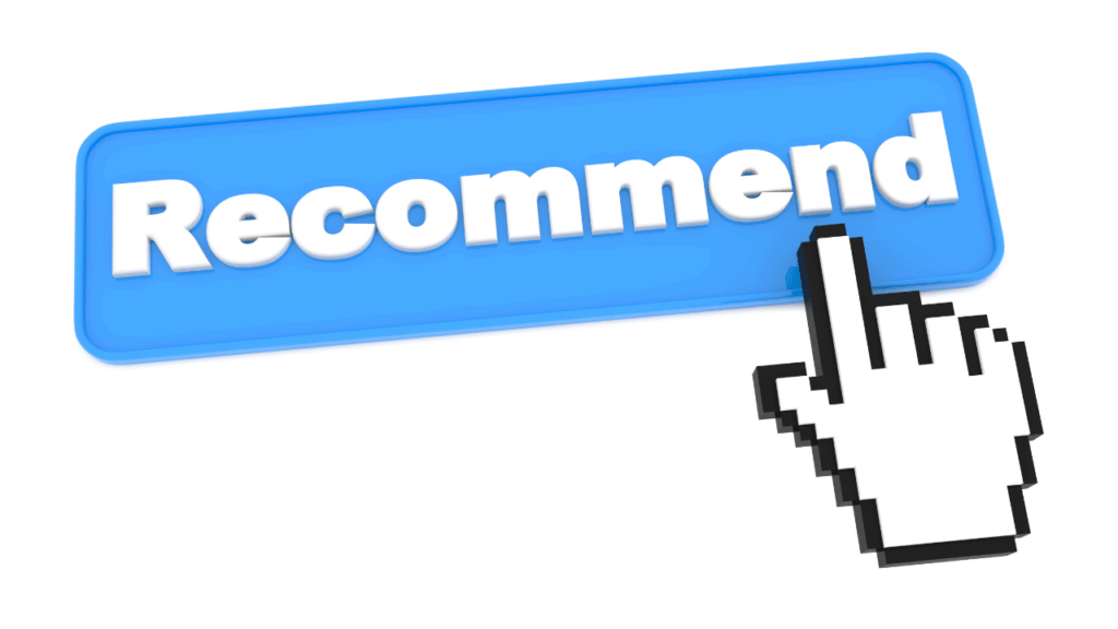 recommendedの文字とカーソル